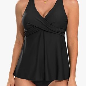 Sophisticated Black Halter One-Piece Swimsuit